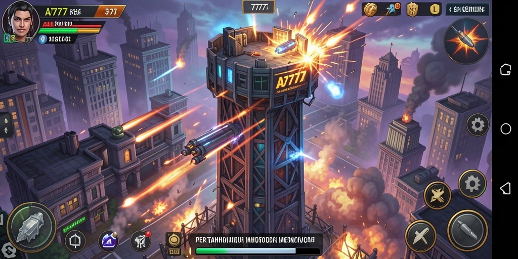 Tampilan dari gameplay A7777 yang mendebarkan dan menantang.