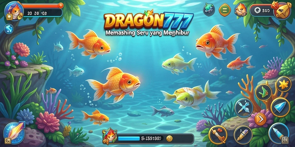 Screenshot gameplay DRAGON777 yang menunjukkan aksi memancing yang mendebarkan.