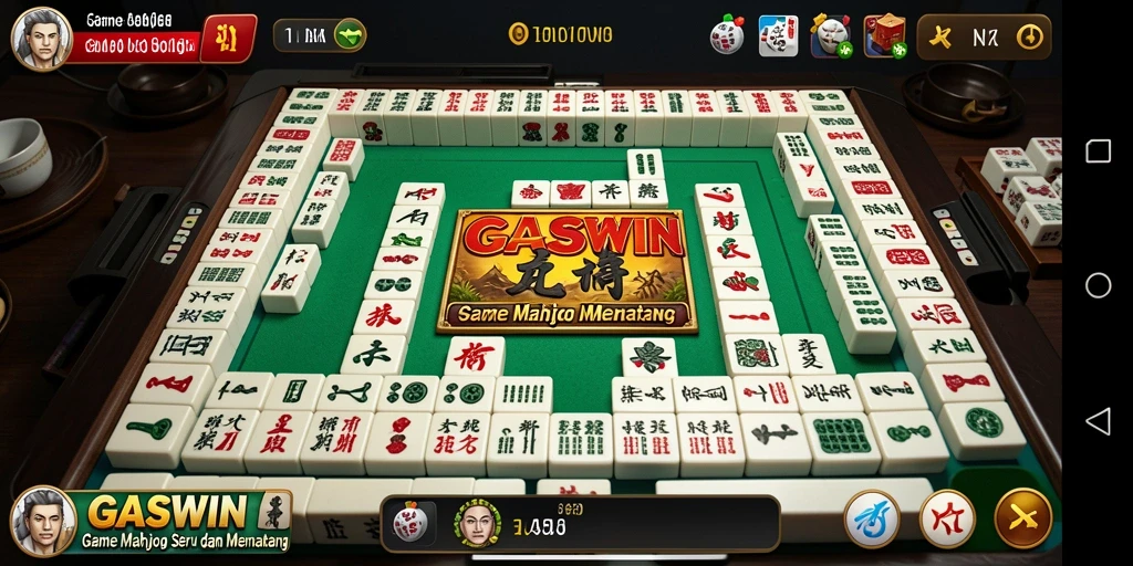 Screenshot menunjukkan pemain tengah menikmati gameplay Mahjong yang seru.