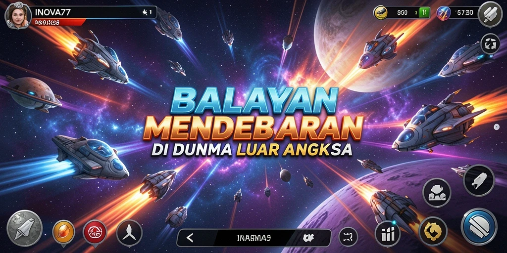 Gameplay balapan luar angkasa dengan grafis memukau.