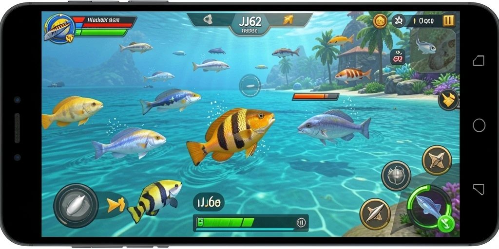 Tampilan gameplay seru Tembak Ikan di JJ62.