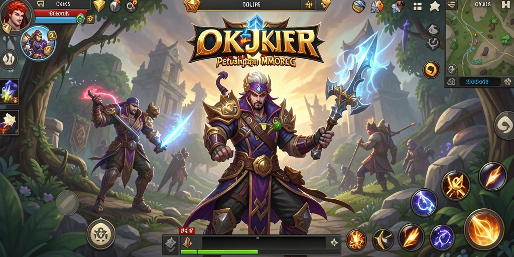 Tampilan gameplay epik dalam dunia OKJK yang luas.