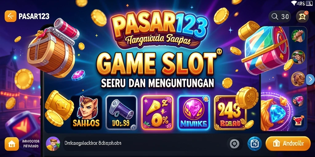 Tampilan gameplay menarik dan mengasyikkan dalam PASAR123.