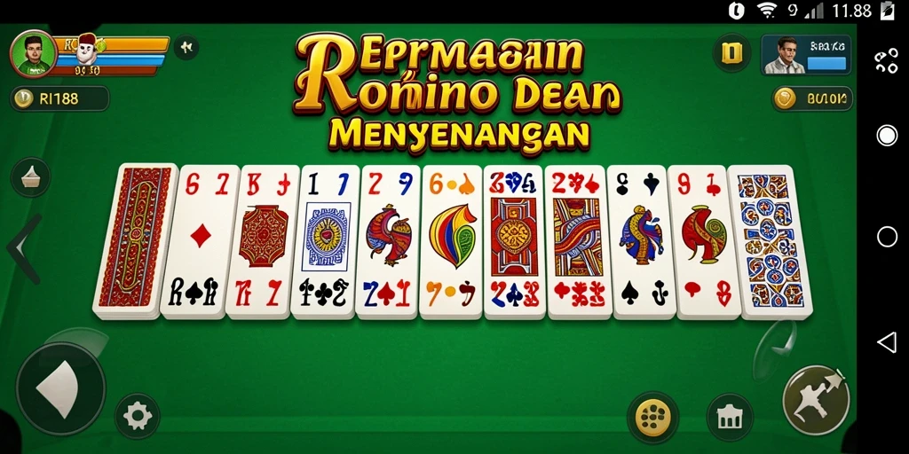Screenshot permainan RI188 dengan tampilan gameplay Domino yang seru.