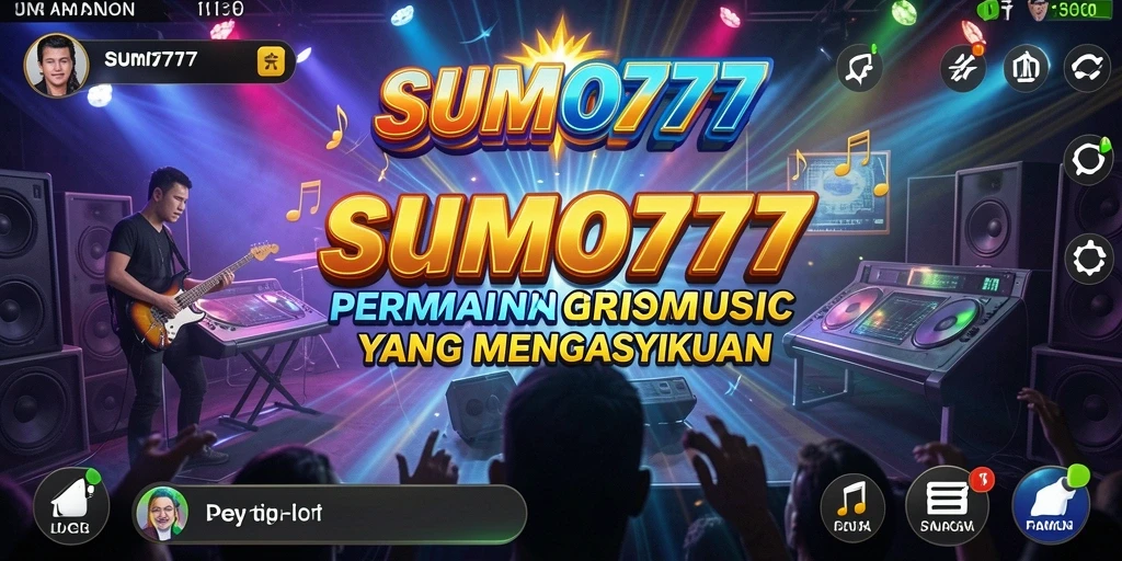 Tampilan screenshot SUMO777 menampilkan pengalaman bermain musik yang interaktif.