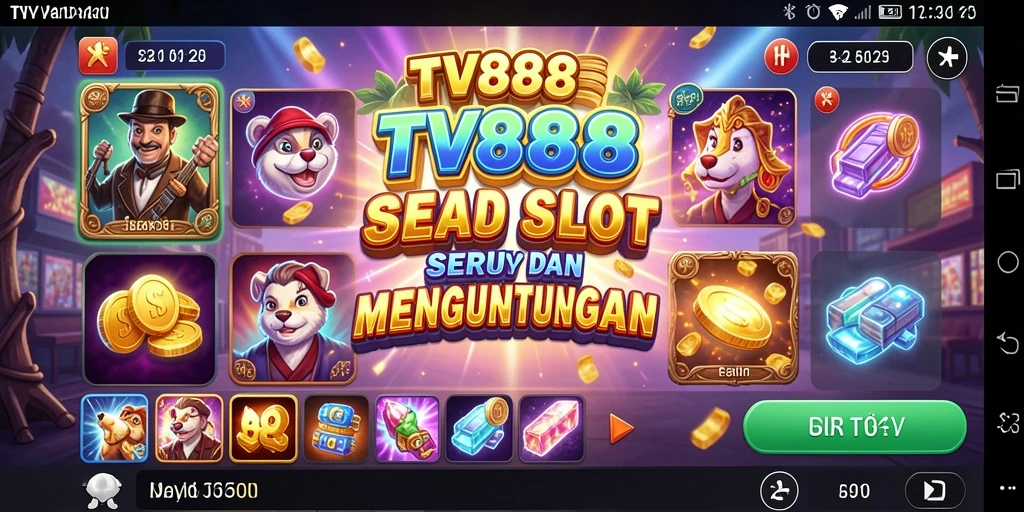 Screenshot gameplay TV888 menampilkan keseruan bermain slot.