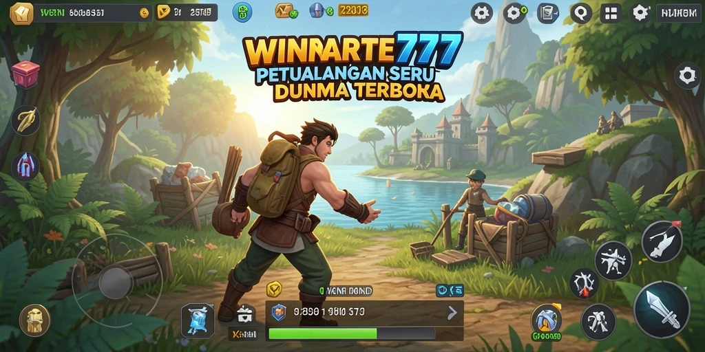 Screenshot gameplay menunjukkan petualangan seru di dunia terbuka WINRATE777.